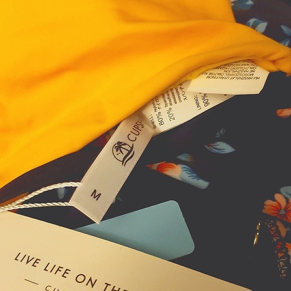 Cupshe Colorblock Floral High Waisted Bikini Size XL - Picture 5 of 6